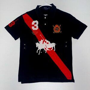 Ralph Lauren Polo Black Shirt Men's L Winter Challenge Cup Polo Team Classic Fit